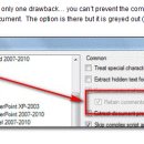 Trados 2011 Exporting for external review 기능으로 word로 전환시 track change가 표시되지 않네요. 이미지