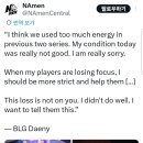 BLG 양대인 "지난 두 경기에서 많은 에너지를 소모한 것 같다, 패배는 선수들 탓이 아니에요. 제가 제대로 하지 못했죠. 이미지