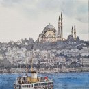 화원의 스케치 여행 - 이스탄불 보스포르스 유람선과 구도심 이미지