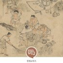[그림으로 보는 약초·한방 1.] 조선시대 풍속화 《벼타작과 연당의 여인》