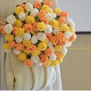 장미세탁 | 완제품 꽃다발 담요 추천 뜨게꽃 장미 로즈 집들이 센스 있는 선물