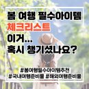 세이프앤헬스 | 2026 봄여행 꿀템 체크리스트 필수아이템 삶의질 수직상승템 추천