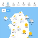 오늘의 날씨🌞☔️☃️ , 2024년 12월 24일 화요일 이미지