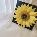 페이퍼플라워 주름지 해바라기 액자 이미지