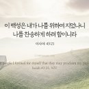 하나님을 찬송하기 위하여 만들어진 성도들(사43:21) 이미지