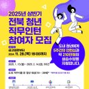 전북도, ‘2025년 상반기 전북 청년 직무인턴’ 사업 참여자 모집 이미지