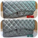 백크리닝 | 샤넬(CHANEL) 클래식 플랩백 가방 곰팡이 제거 및 가죽 클리닝 복원 작업 후기