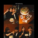 커플프사 7주년 기념일케이크 들고 셀프 스냅사진 찍기