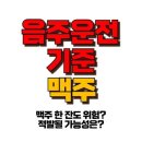 음주운전 기준 맥주 한 캔도 위험? 안전하려면 몇 시간 기다려야 할까? 이미지