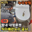 평내18통(대명아파트) | 275.[ 평내동누수 ] 평내 대명루첸 화장실누수 터진 배관 교체 작업 후기
