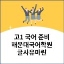 국어반 | 중3 마지막 기말 이제 고1을 준비해 할 때 해운대국어학원 글사유마린