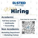 We’re hiring at DISTED College! 이미지