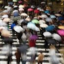 비오는날 수채화 이미지