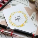 캘리그라피&꽃그림 이미지
