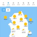 오늘의 날씨🌞☔️☃️, 2024년 3월 14일 목요일 이미지