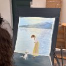 즐거운 아크릴화 이미지