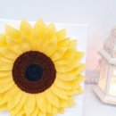 페이퍼플라워 주름지 해바라기 액자 이미지