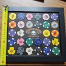 할리데이비슨 포커칩 액자 4개 이미지