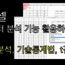 엑셀-상관분석, 기술통계, t-검증 이미지