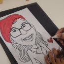 힐링 캐리커쳐 드로잉 이미지