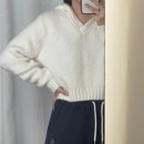 일호세탁소 | 지난 일상 타낫 후디 스웨터 후기 타낫 크루넥 크롭 니트 네이비 데일리룩