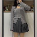 은하크리닝 | 시티브리즈 골지 홀터넥 슬리브리스 가디건 세트_GREY 내돈내산 후기 #CITYBREEZE 가디건