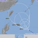 제 24호 태풍 짜미(TRAMI) 한,미,일 3개국 발표 예상진로도(9/24 10:00 현재) 이미지