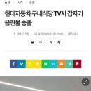 현대자동차 구내식당 TV서 갑자기 음란물 송출 이미지