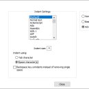 notepad++ 탭설정 이미지