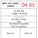 플렉스 로또 196회차 당첨자 이미지