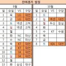 2016 한화 잔여경기 일정(20경기) 이미지