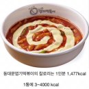 충격적인 엽기떡볶이의 칼로리 이미지