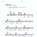 George Harrison / I need you 악보 이미지