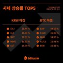 금일 빗썸 시세상승률 Top5 입니다 이미지