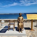 이탈리아 사르데냐섬 스틴티노 해안가에 설치된 평화의 소녀상 이미지