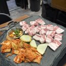 먹쇠식당 | 제천 장락동 삼겹살 맛집 먹쇠삼겹살 솔직후기🤍(묵사발·돌판짜파게티까지 완벽)