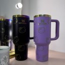 아나이스.라벤더 | 알리익스프레스 헬로키티 텀블러 40oz(1.18L) 블랙 퍼플 후기 + 스탠리 정품과의 차이점