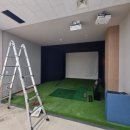 정다운스크린골프연습장 | 회사 휴게실 스크린골프 연습장 합지도배 시공 후기