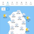 오늘의 날씨 🌞☔️☃️. 2023년 9월 15일 금요일 이미지