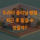 드라이 클리닝 평일 퇴근 후 맡길 수 있을까?