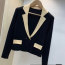 산드로 크롭 블랙 가디건 구매 후기 / Sandro Cropped Cardigan contrasting collar