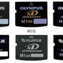 올림푸스C-750UZ와 SP-500UZ호환XD메모리칩 과 컨버터 이미지