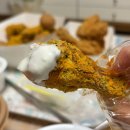 반마리야 치킨&떡볶이 | BHC 뿌링클 치킨 명랑핫도그 럭키떡볶이 조합, BHC 후라이드 아쉬운 후기