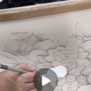 비단 공필화 | -비단 배채 과정-