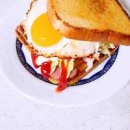 에그 베이컨토스트 만들기 간단한 원팬토스트 레시피 이미지