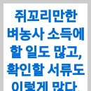 벼농사 자경(직접 영농) 입증 서류 또는 챙겨보아야 할 서류 이미지