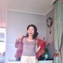 마젠타펄재킷&amp;글리터스카프 이미지