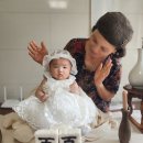 아기 백일상차림 100일상대여로 셀프촬영♥ 백일선물 감성 턱받이