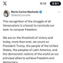 노벨평화상을 트럼프에게 헌정한 마차도 이미지