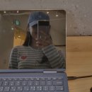 오사카 꼼데가르송 긴팔티 보더티 하늘색(스카이블루) 여성 M사이즈 착샷 후기